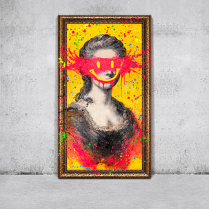 Pop Art Kuss Bild Handgemalt Modern