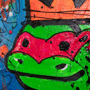 Bunte Urban Art auf Leinwand