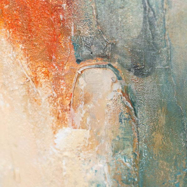 Detailansicht Acrylkunst orange modern abstrakt