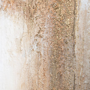 Detailansicht Acrylstruktur beige goldene Kunst