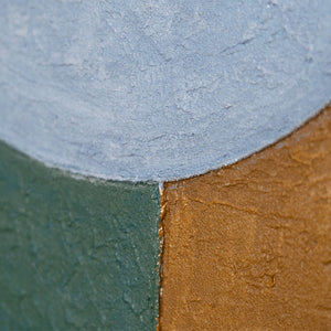 Detailansicht geometrische Kunst blau grau