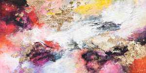 Farbintensive Acrylkunst Struktur Wandbild Modern