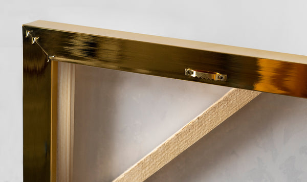 Pinturas acrílicas hechas a mano en lienzo con marco "Fuerza del León" – Arte abstracto para la sala de estar