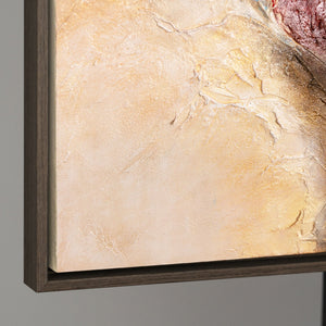 Kantenansicht Leinwandstruktur beige modern