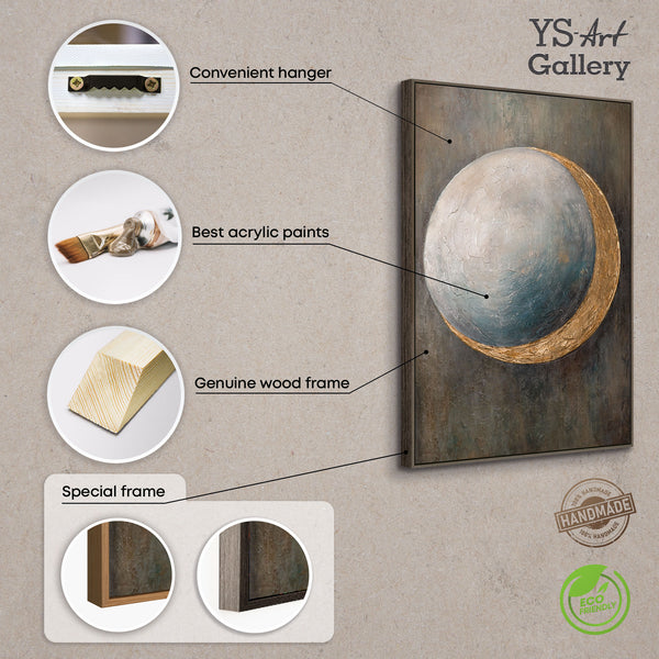 Handgemalte Acrylmalerei Struktur und Tiefe