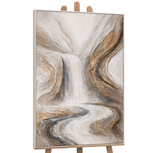 Handgemaltes Leinwandbild abstrakt geschwungen