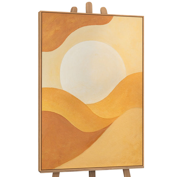 Handgemaltes Leinwandbild modern warmfarben