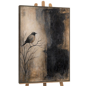 Handgemaltes Leinwandbild Vogel abstrakt