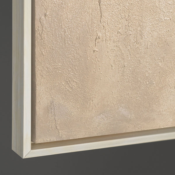 Kantenansicht Leinwand beige Strukturmalerei