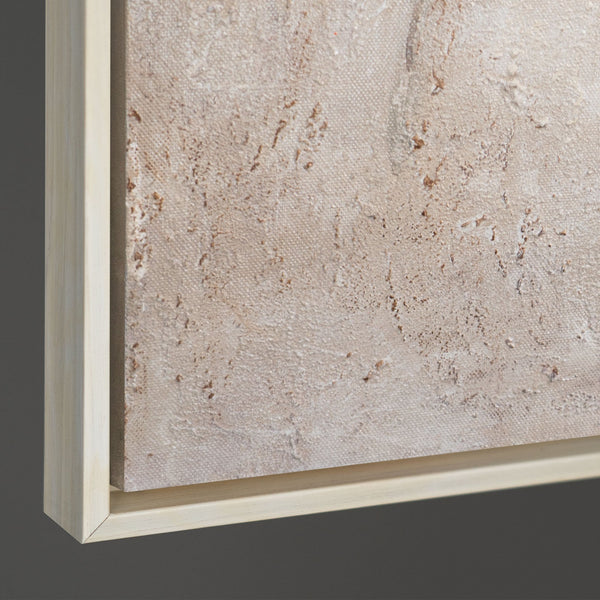 Kantenansicht Leinwand naturfarben abstrakt