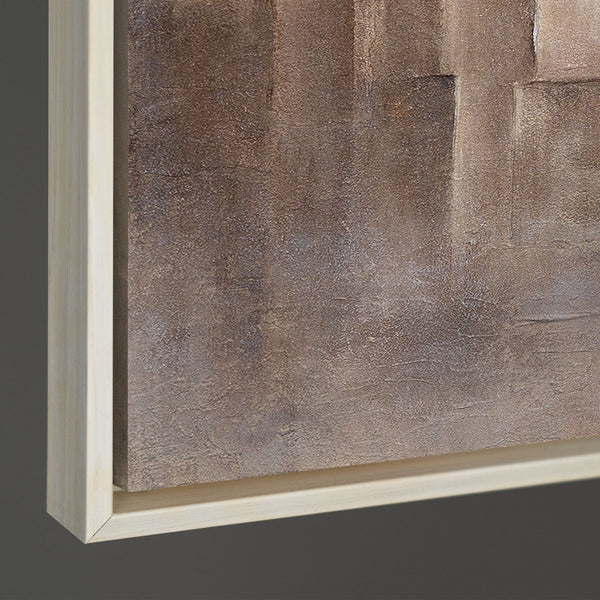 Kantenansicht Leinwandbild Beige Grau