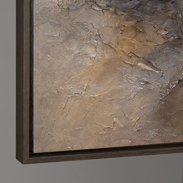 Kantenansicht Leinwandbild Gold Braun