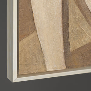 Kantenansicht Leinwandstruktur beige braun