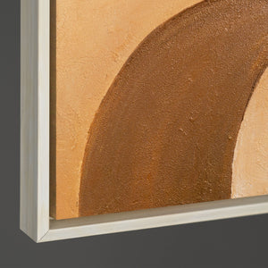 Kantenansicht Leinwandstruktur warm modern