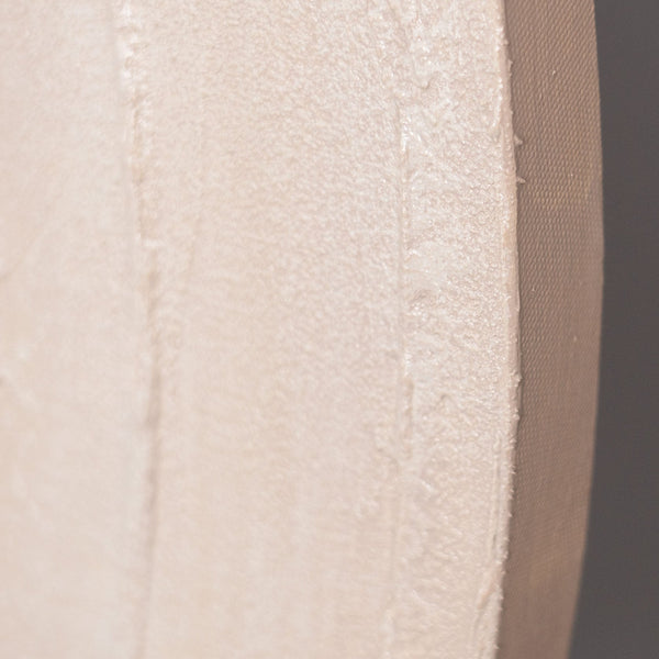 Kantenansicht runde Acrylkunst beige