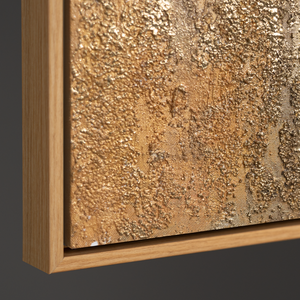 Reliefbild Acrylmalerei gold modern