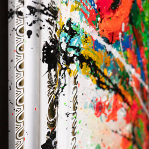 Kunstwerk Mit Rahmen Blumenmotiv