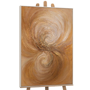 Leinwandbild modern in Goldtönen