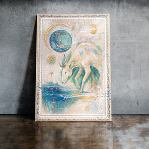 Leinwandbild Pferd Mit Goldakzenten