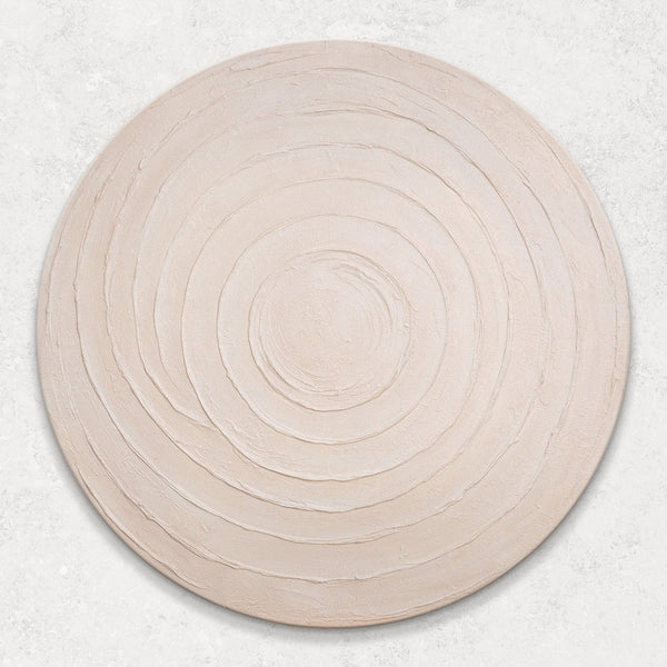 Leinwandbild rund mit plastischer Struktur