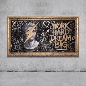 Leinwandbild Schwarz Gold Modern