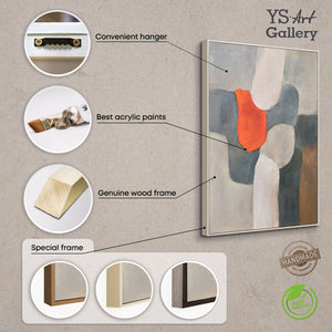 Leinwandkunst handgemalt mit Strukturdetails