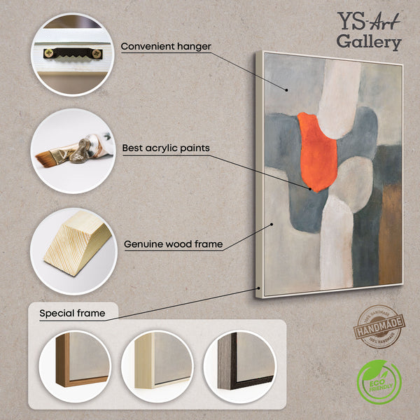 Leinwandkunst handgemalt mit Strukturdetails