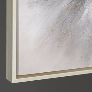 Kantenansicht Leinwandstruktur grau weiß