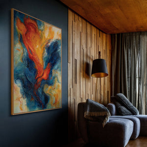 Moderne Wanddeko Acrylgemälde bunt Lichtspiel