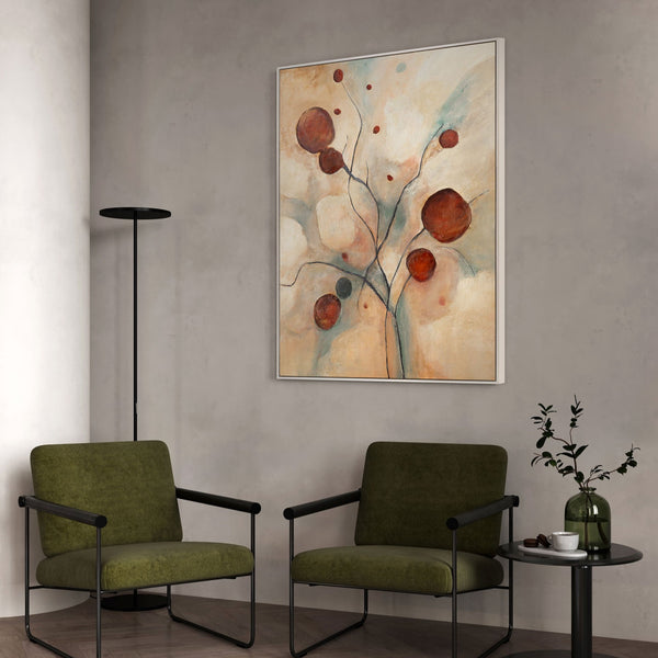 Moderne Wanddeko mit Naturstruktur