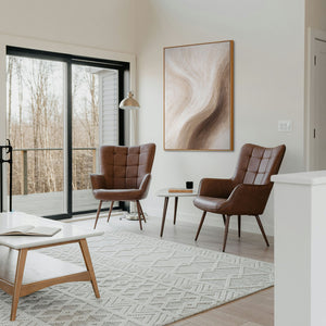 Moderne Wanddeko Wohnzimmer beige Töne