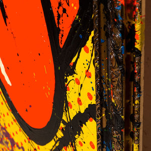 Moderne Wandkunst Bunt Handgemalt