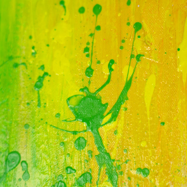 Moderne Wandkunst Figur Acrylbild Neonfarben Struktur