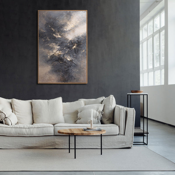 Moderne Wandkunst im hellen Raum