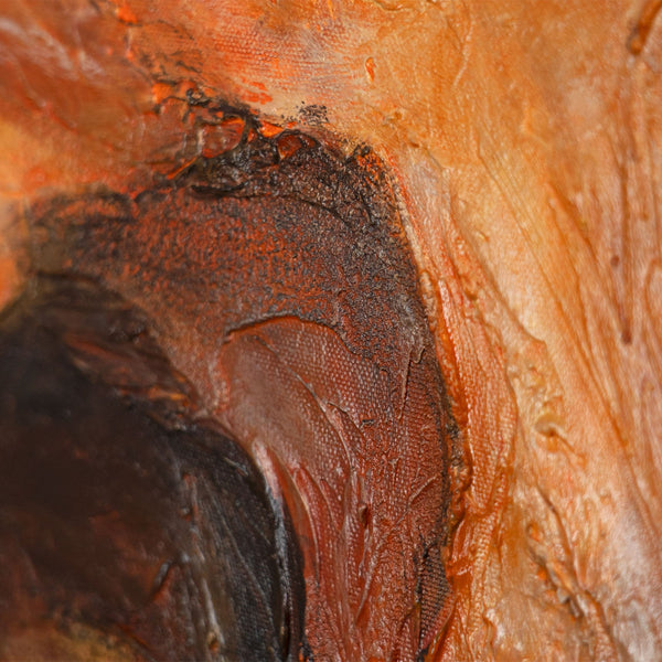 Nahaufnahme Acrylstruktur braun abstrakt