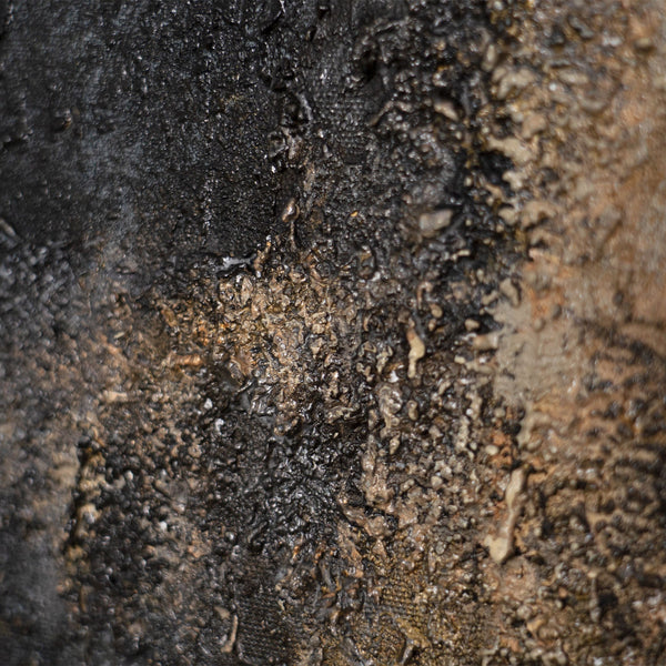 Nahaufnahme Strukturkunst schwarz braun modern