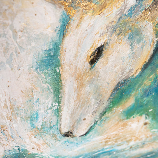 Pferde Kunst Acryl Gemälde Detail