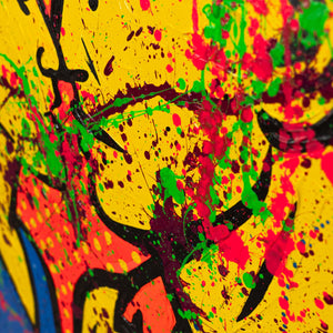 Pop Art Painting Mit Textur Detail