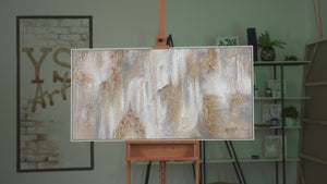 Cuadro Pintado a Mano con Hoja de Oro "Filosofía" | Arte Abstracto sobre Lienzo