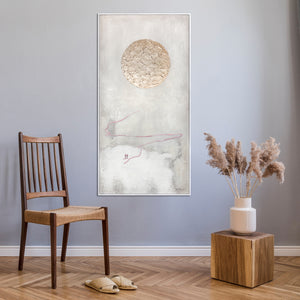 Cuadro Pintado a Mano "El Camino al Sol" | Pintura Abstracta Moderna con Marco