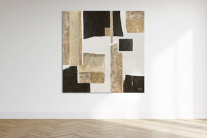 Pintura Acrílica Pintada a Mano “Carácter” 100x100 cm – Cuadro Moderno para el Salón