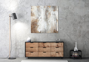 Pintura Acrílica Abstracta Pintada a Mano “Sabiduría” 100x100 cm