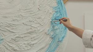 Decoración de pared para salón en el marco «Formas en equilibrio»