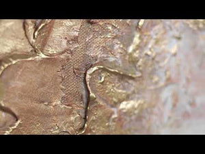 Strukturierte Acrylmalerei Engel Gold Beige Nahaufnahme