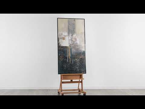 Decoración de pared para salón "Fragmentos" con marco – Arte abstracto moderno