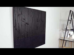 Pintura Acrílica Moderna “Terciopelo Oscuro” 100x100 cm – Arte Abstracto sobre Lienzo