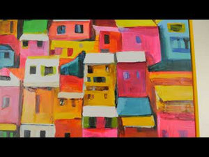 Abstrakte Acrylmalerei Handgemalt