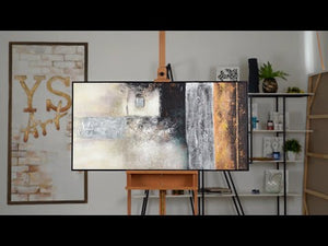 Cuadro Moderno Abstracto, Pintura Hecha a Mano en Lienzo