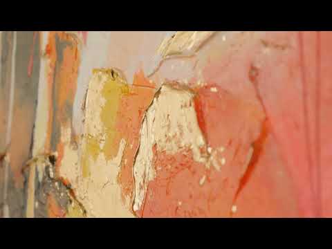 Acryl Kunstwerk Abstrakt Handgemalt Strukturfarben