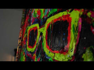 Abstraktes Portrait Acrylmalerei